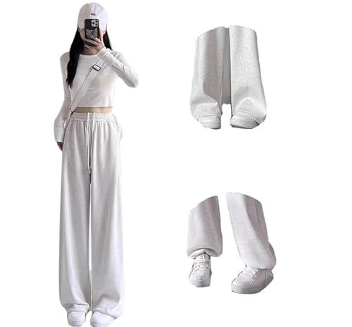 Baggy Sweatpants for Teen Girls Oversized Wide Leg Loose Sweat Pants Elastic High Waist Drawstring Athletic Casual Joggers3