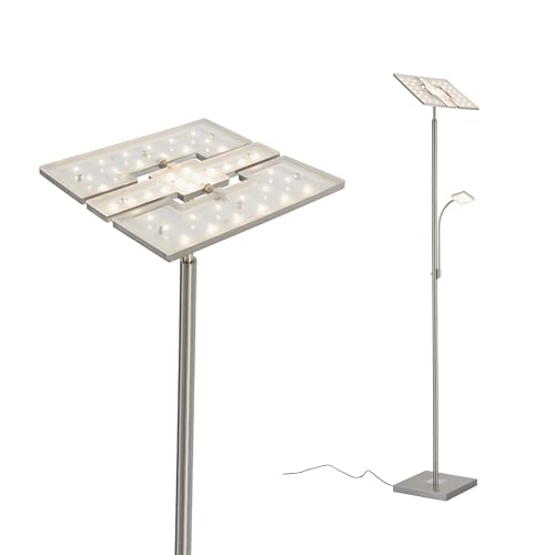 Briloner Leuchten 1328-022 LED Stehleuchte mit Lesearm, 2 x LED Platine, 21...