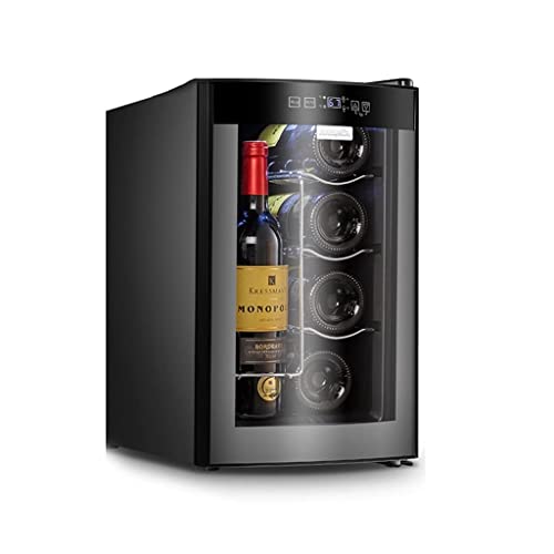 Cantina per vini indipendente, cantinetta per vino da 10 bottiglie, frigorifero per vino a temperatura controllata, ghiacciaia per uso domestico, refrigerazione elettronica (Grigio 25*50*45,3 cm)