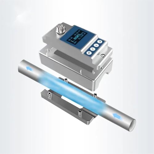Professional Clamp-On Ultrasonic Flow Meter for Water & Liquids, Portable Digital Flowmeter with Data Logger for Industrial, for Pipes up to 4 Inch Ultrasonic Flow Meter with Modbus & 4-20mA (DN15)