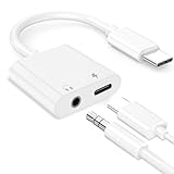Dalimee 2 in 1 Adapter USB C Auf Klinke mit 3.5 mm Kopfhörer Aux Adapter und Laden PD 60W, Aux USB C Adapter für iPhone 15/16 Pro Max, Pad, Hua wei, Galaxy S22 S21 S20, Google Pixel 8/7, etc.