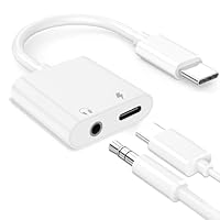 Dalimee 2 in 1 Adapter USB C Auf Klinke mit 3.5 mm Kopfhörer Aux Adapter und Laden PD 60W, Aux USB C Adapter für iPhone 15/16 Pro Max, Pad, Hua wei, Galaxy S22 S21 S20, Google Pixel 8/7, etc.