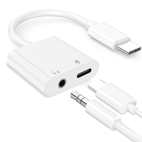 Dalimee 2 in 1 Adapter USB C Auf Klinke mit 3.5 mm Kopfh&ouml;rer Aux Adapter und Laden PD 60W, Aux USB C Adapter f&uuml;r iPhone 15/16 Pro Max, Pad, Hua wei, Galaxy S22 S21 S20, Google Pixel 8/7, etc.