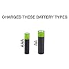 LLOYTRON Ultra Fast Intelligent AA/AAA LCD Home Battery Charger for NiMh Rechargeable Batteries - Charge 1 or 4 Batteries at Once - LCD Display - B1509 - Black #3