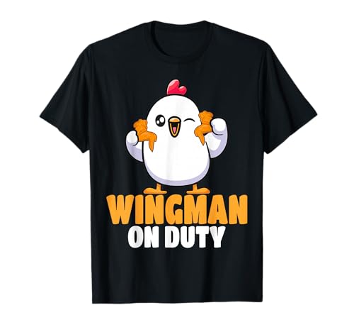 Chicken Wings Wingman On Duty Funny Chicken Maglietta