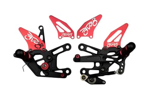 Platines moto de précision AVDB pour KTM Duke - Commandes reculées anodisées rouge