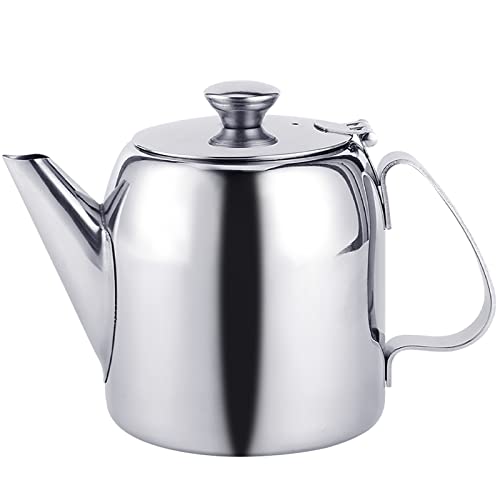 Teiera in acciaio inossidabile, con becco corto, bollitore adatto per preparare il tè in hotel e ristoranti (circa 500 ml)