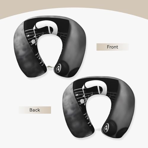 Almohada de viaje con soporte para cuello color negro miniatura 3