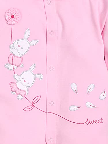 Image of BABY GO 0-3M /3-6M Full Sleeve 100% Soft Cotton Romper /jumpsuit /Sleepsuit /Nightsuit /Infant Wear /Clothes for New Born Baby Girls