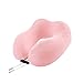 Generic Almohada De Viaje Látex En Forma De U Soporte Cuello Alivio Dolor Almohada Masaje Cervical Cojín Coche Siesta Cojín (Color : Pink)