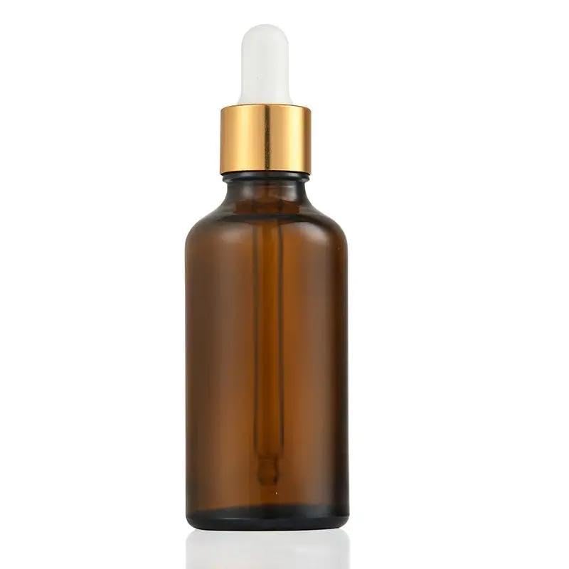Amber Glass Bottle with Dropper + Glass Pipette Golden Cap White Teat (Amber 100 ML - 1 Piece)-image-16