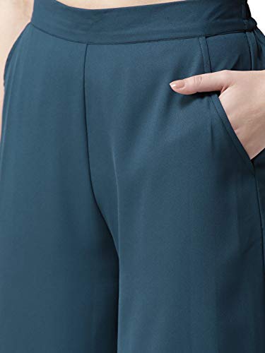 Image of Style Quotient Women Black Solid Flared Palazzos