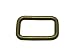 Generic Metal Bronze Rectangle Buckle 1" X 0.6" Inside Dimension for Strap Keeper Pack of 20