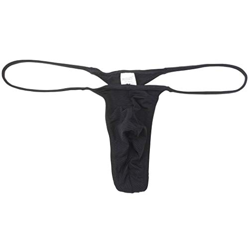 OROCOJUCO Men Spandex Micro Thong Shadow Stripe Narrow Pouch Underwear String Mini Bikini Jockstrap T-back2