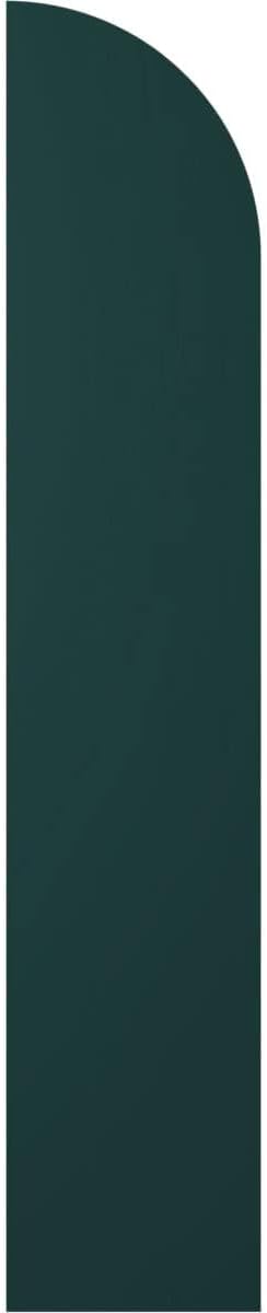 10 1/2"W x 66"H Americraft Three Board (3 Batten) Joined Exterior Real Wood Joined Board-n-Batten Shutters w/Arch Top (Per Pair), Thermal Green