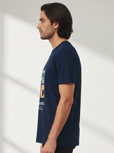 Image of Dollar Men's Pack of 1 Printed Non Zipper Round Neck T-Shirt