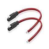 サムコス SAEコネクタ 延長ケーブル 2個 SAE ケーブル 14AWG 24V 10A SAE電源ケーブル 延長アダプタケーブル 電源コード カーバッテリーケーブル 自動車用延長ケーブル 二輪車/オートモビル/太陽電池/カーバッテリー/ソーラーパネル に適しています