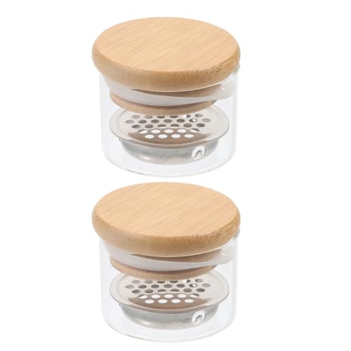 Lifkome 2 piezas plato de vidrio para manicura