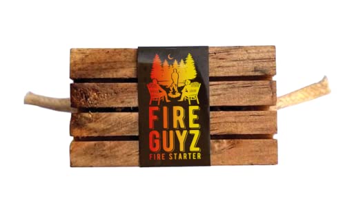 Fire Guyz Fire Starter Single Unit Campfire Fireplace Cooking All Natural Survival,Brown