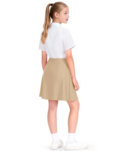 Image of KEREDA Girls Uniform Skirts with Undershorts Casual Stretchy School Skorts