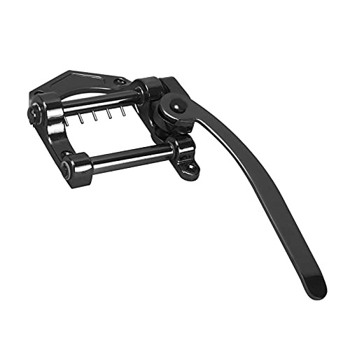 Fydun Guitar Vibrato Tailpiece, Bridge Tremolo Unit Metal Big Rocking Flat Top Body Bridges & Parts Rod for ES335 Electric GuitarBlack B Guitar (Black)