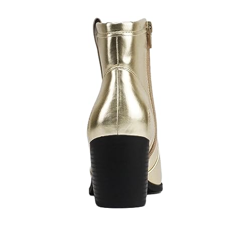 Image of Soda inchTELLER inch ~ Women's Western Cowboy Boots with Stitched Detailing, Pointed Toe, and Low Block Heel