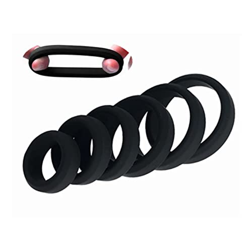 PLEETS Anneau en Caoutchouc Souple pour Les Hommes, pour Les Hommes, Longue durée de Vie - 6 Pack.