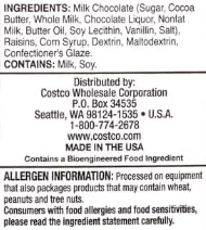 Raisins Milk Chocolate- Kirkland Signatur'e, 3.4 lb by tc unique