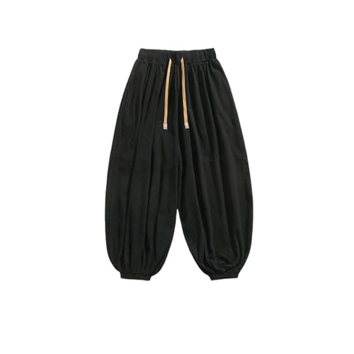 Men's Summer National Style Loose Harem Cotton Linen Lantern Long Pants