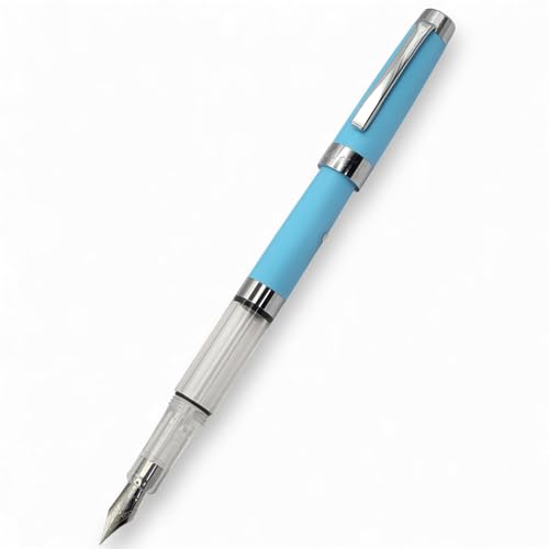 Image of Venti Fountain Pen - Metal Luxury Pen, Schmidt Nib (Medium), Best Pen Gift Set for Men & Women, Professional, Executive, Office, Nice Pens,Return Gift (F3024-SkyBlue)
