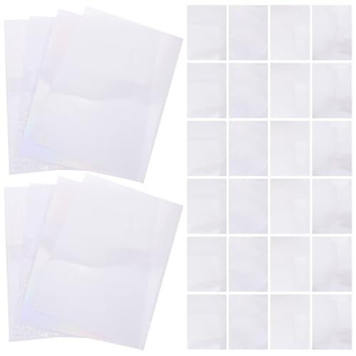 Autocollants holographiques Operitacx transparents irisés pour décorations DIY de fêtes en lot de 40