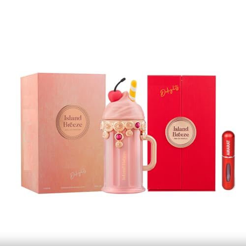 Island Breeze Eau de Parfum 100ml, Perfume Árabe Unisex de Larga Duración, Incluye Atomizador Recargable, Piña, Bergamota Manzana Jazmín Almizcle, Fragancia Fresca, Afrutada y Floral (Island Breeze)