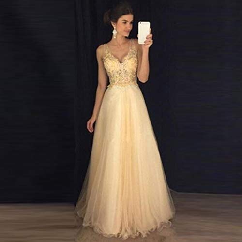 Damen-Abendkleid-V-Ausschnitt-Aermellos-Spitzenkleid-Wickelkleid-Edel-Elegant-Partykleid-Stilvolles-Midikleid-Schulterfrei-Bodenlang-Brautkleider-Edel-Ballkleid-Abendmode-Festliche-Kleider-Figurbetont