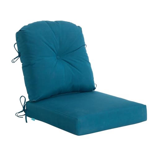Image of QILLOWAY Outdoor Chair Cushion Set with Strings,Replacement Outdoor Cushions for Patio Furniture.(Peacock Blue)