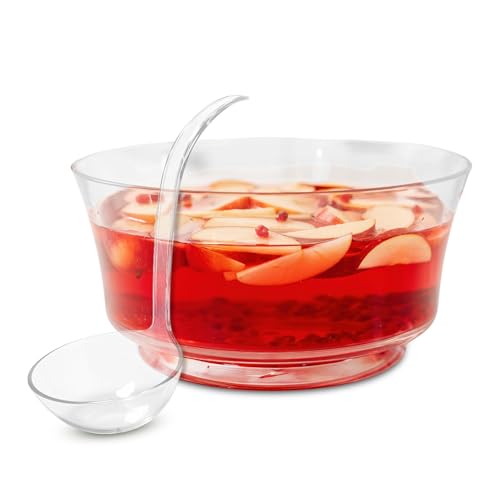 JAYE & BLAKE Premium Acrylic Punch Bowl with Ladle...