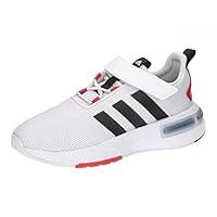 Adidas Sportswear Racer TR23 Kids' Shoes, White/Core Black/Bright Red, 12K US