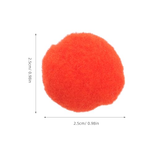 Pompones pequeños naranjas Lurrose de 2.5cm que no pierden pelusa al manipular 2