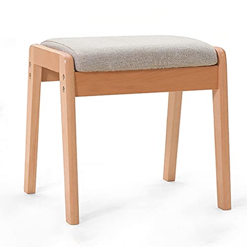 Tocadores Taburete De Comedor De Madera para El Hogar Taburete De Sofá Taburete Dormitorio Taburete De Madera Estructura De Madera Maciza (Color : A, Size : 40x32x43cm) Cover