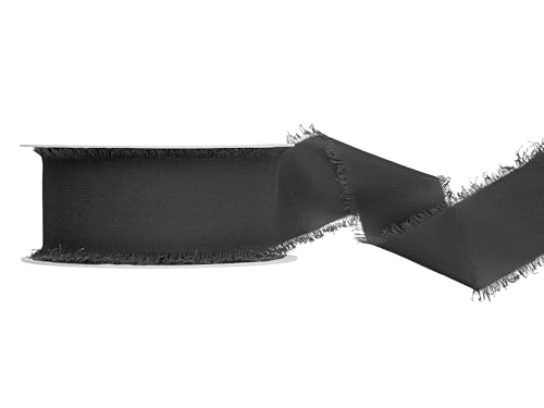 PartyDeco Ruban en mousseline de soie 4 cm x 10 m – Doux et fluide – Ruban en tissu pour décorer, bricoler ou coudre – Ruban décoratif pour décoration de mariage, décoration de table de condoléances