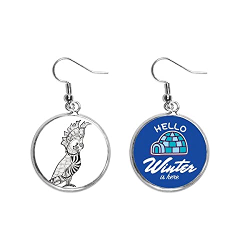 Pendientes de loro estilo sketch ideales para paseos de invierno y eventos casuales