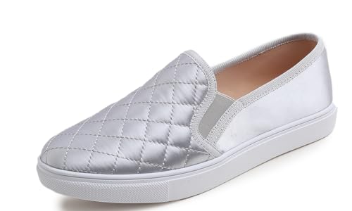Image of FEVERSOLE Women's Casual Slip On Sneaker Comfort Quilted Loafer Flats