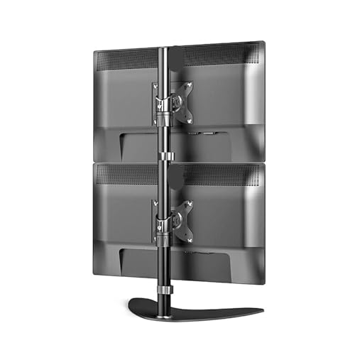 Support moniteur double écran de 17 à 32 pouces avec rotation verticale