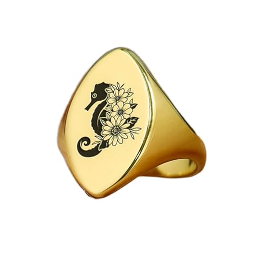 Bague hippocampe style vintage en argent, cadeau idéal