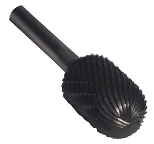 Image of Drill America SC-7 Carbide Burr /Rotary File Cylindrical Radius-End Double Cut for Die Grinder 3 /4 inch Dia. x 1 inch Cut Length with 1 /4 inch Shank and 2-3 /4 inch Overall Length, DUL Series