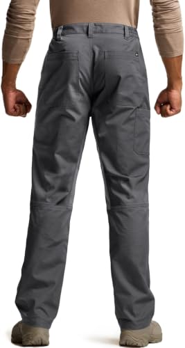 Image of CQR Men's Quick Dry Work Pants, Water Resistant Outdoor Tactical Pants, Lightweight Stretch Cargo Hiking Pants