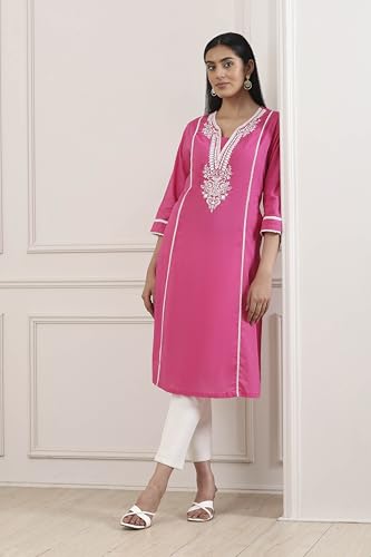 Image of BIBA Women Cotton Straight Kurta