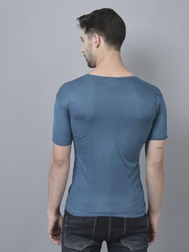 Image of Dollar Lehar Men Combed Cotton Round Neck with Sleeve Vest -Colour May Vary