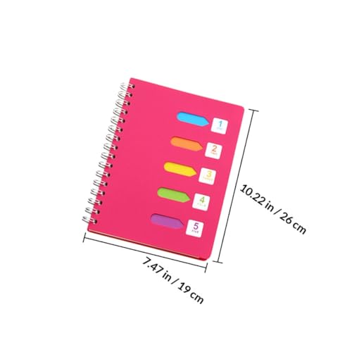 Carnet à spirale latérale B5 rose épais avec papier ligné pour l'organisation de l'élève