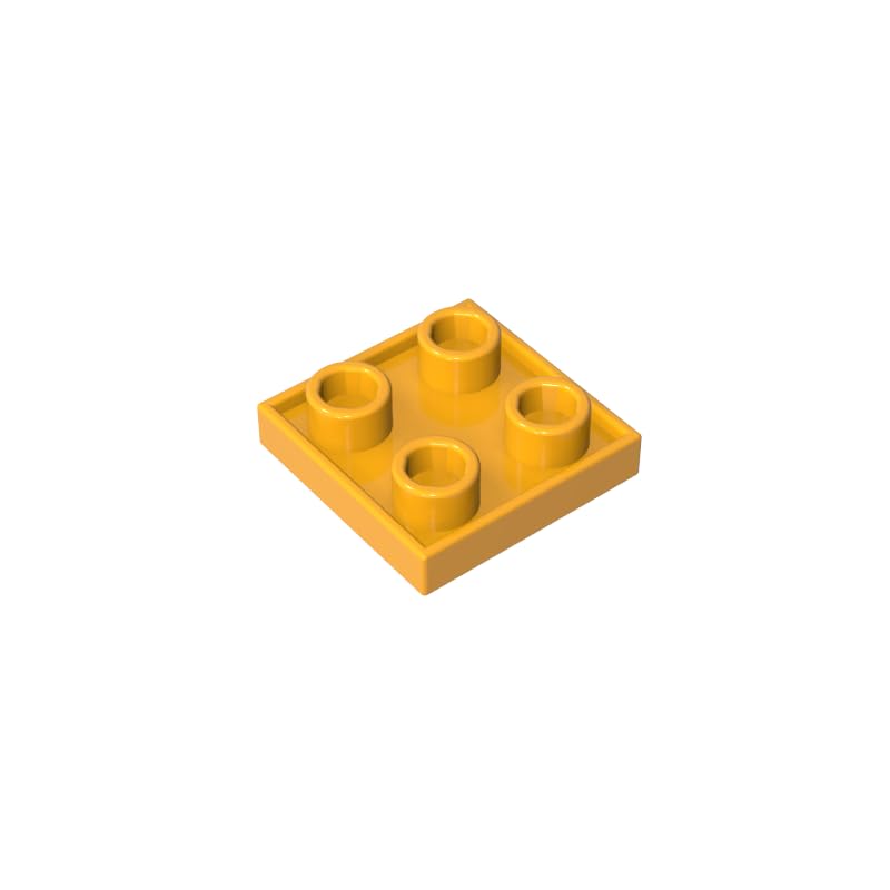 2x2 Double-Sided Plate MOC Building Blocks, Bright Light Orange, 50 PCS — image 1