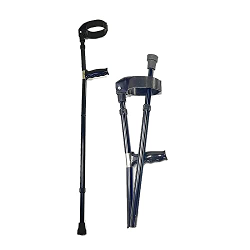 HYRL Muleta médica para Codo, bastón Plegable de Aluminio para Caminar, muleta telescópica Ajustable en Altura Ligera, muleta ergonómica para Hombres y Mujeres Cover